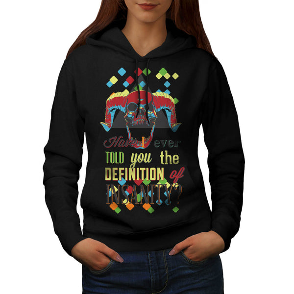 Insanity Joker Skull Womens Hoodie