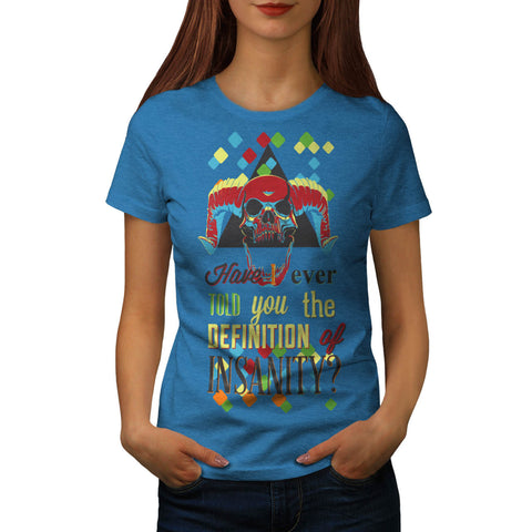 Insanity Joker Skull Womens T-Shirt