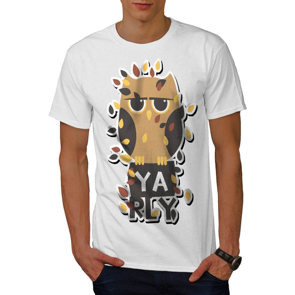 Ya Rly Owl Bird Meme Mens T-Shirt