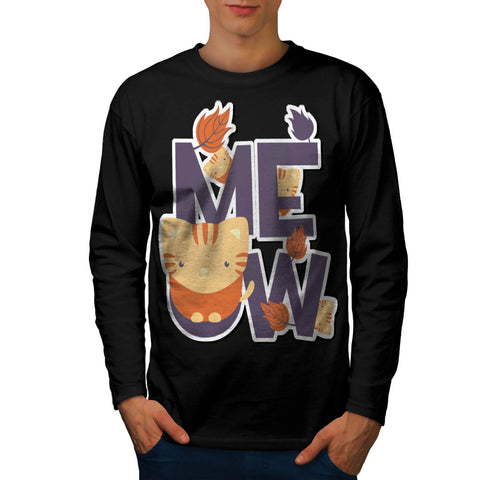 Meow Tiny Cute Cats Mens Long Sleeve T-Shirt