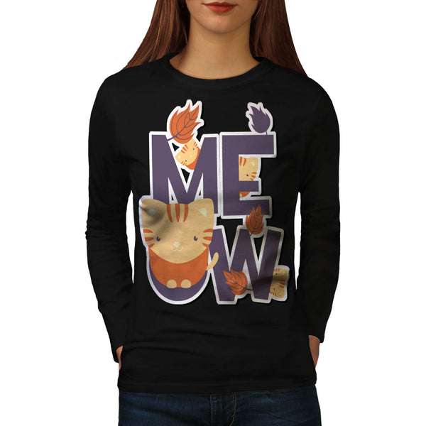 Meow Tiny Cute Cats Womens Long Sleeve T-Shirt