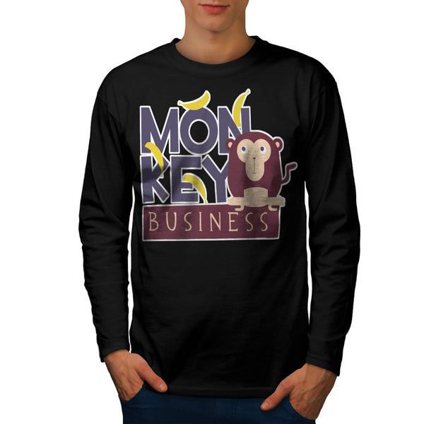 Monkey Business Fun Mens Long Sleeve T-Shirt