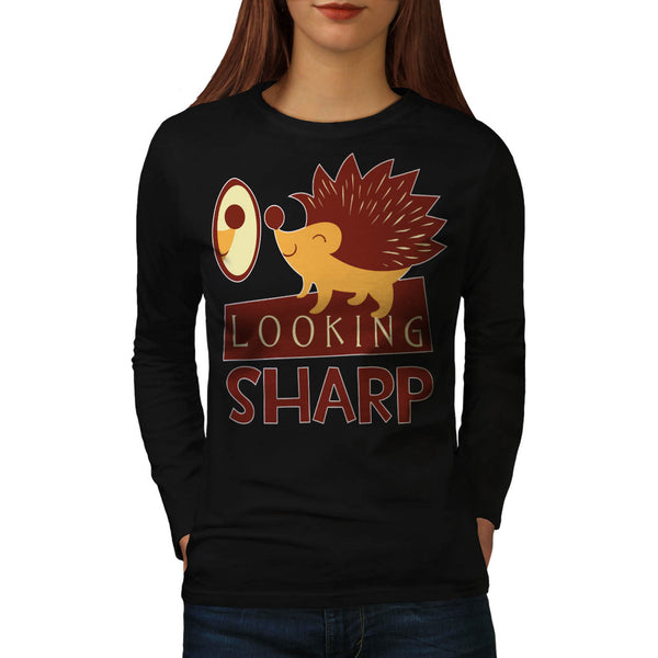 Hedgehog Look Sharp Womens Long Sleeve T-Shirt