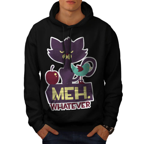 Meh Whatever Cat Mens Hoodie