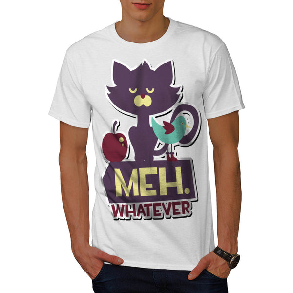 Meh Whatever Cat Mens T-Shirt