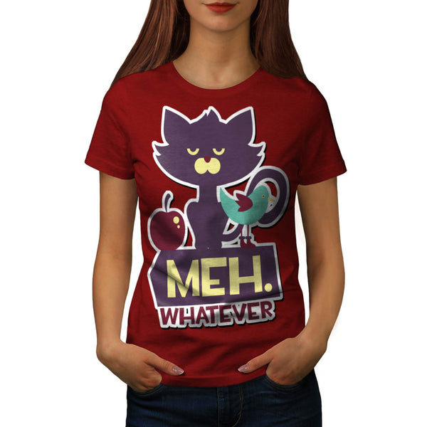 Meh Whatever Cat Womens T-Shirt