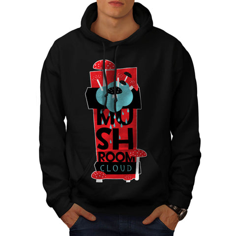 Mushroom Cloud Rain Mens Hoodie