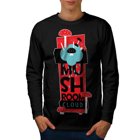 Mushroom Cloud Rain Mens Long Sleeve T-Shirt