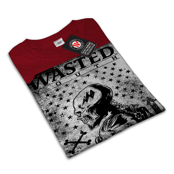 Wasted Youth Skull Womens T-Shirt