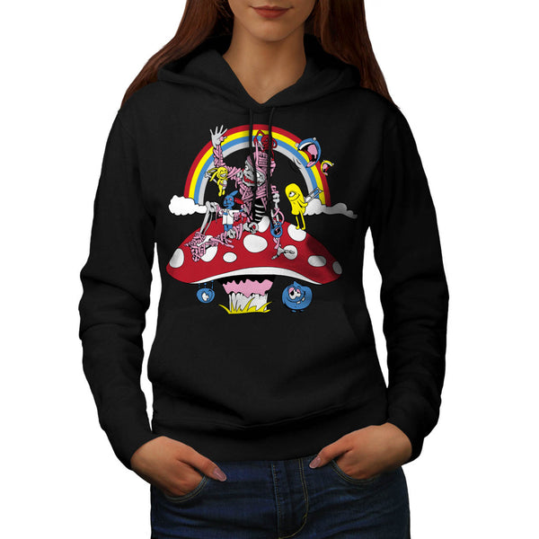 Monster Rainbow Fun Womens Hoodie