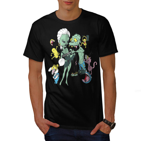 Monster Naked Fun Mens T-Shirt