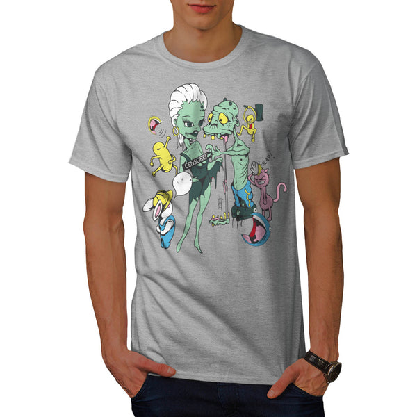 Monster Naked Fun Mens T-Shirt