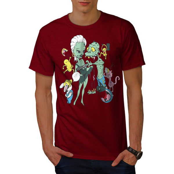 Monster Naked Fun Mens T-Shirt
