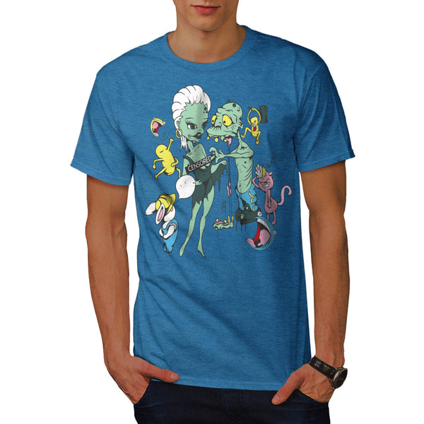 Monster Naked Fun Mens T-Shirt