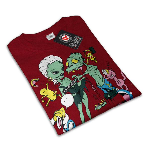 Monster Naked Fun Womens T-Shirt