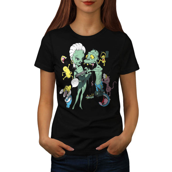 Monster Naked Fun Womens T-Shirt