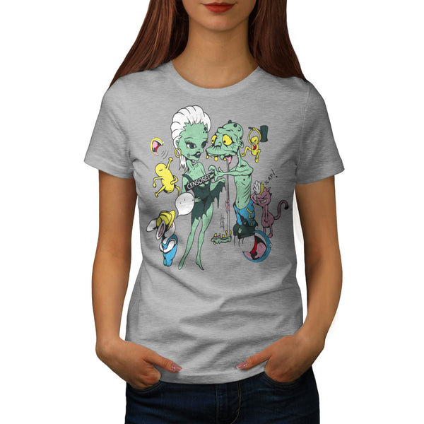 Monster Naked Fun Womens T-Shirt