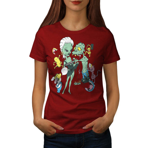 Monster Naked Fun Womens T-Shirt