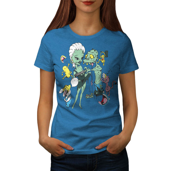Monster Naked Fun Womens T-Shirt