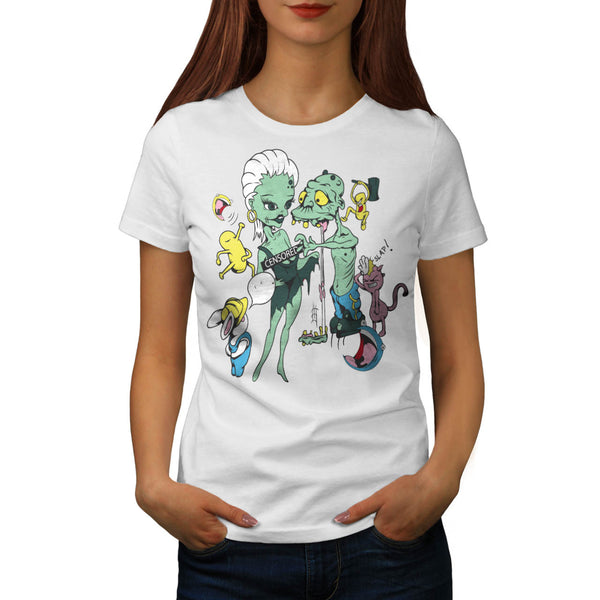 Monster Naked Fun Womens T-Shirt