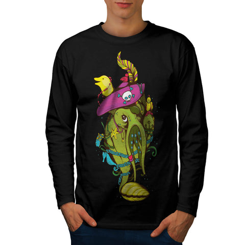 Pirate Monster Beast Mens Long Sleeve T-Shirt