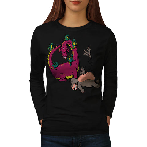 Animal Dino Party Womens Long Sleeve T-Shirt