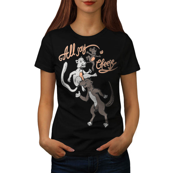 All Say Cheese Funny Womens T-Shirt