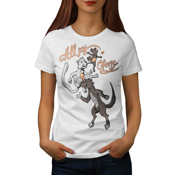 All Say Cheese Funny Womens T-Shirt