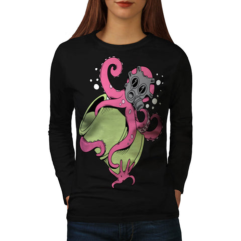 Nuclear Octopus Life Womens Long Sleeve T-Shirt