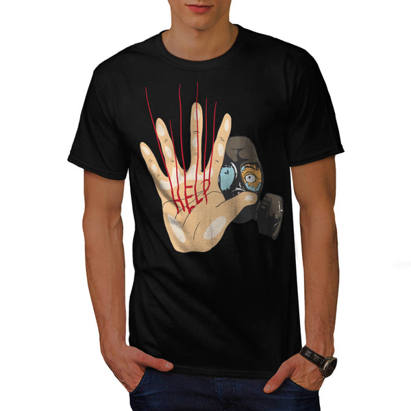 Gas Mask Help Please Mens T-Shirt