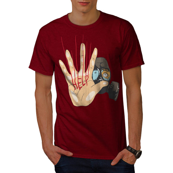 Gas Mask Help Please Mens T-Shirt