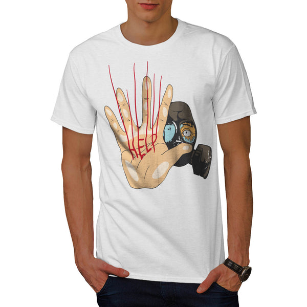 Gas Mask Help Please Mens T-Shirt