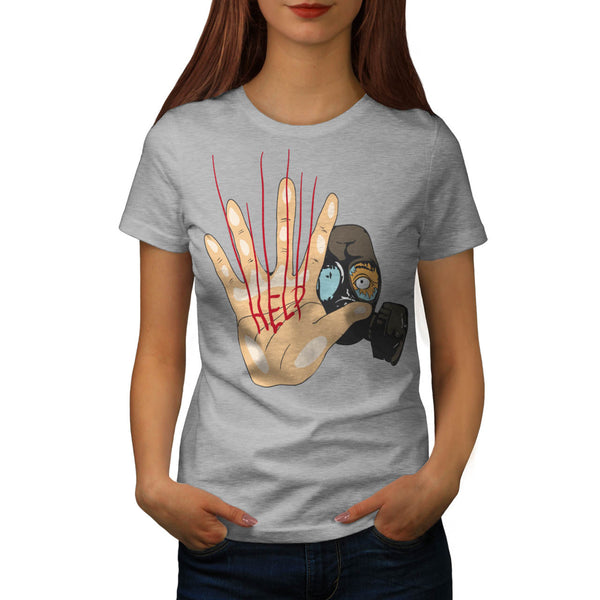 Gas Mask Help Please Womens T-Shirt