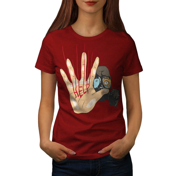 Gas Mask Help Please Womens T-Shirt
