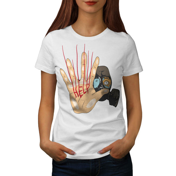 Gas Mask Help Please Womens T-Shirt