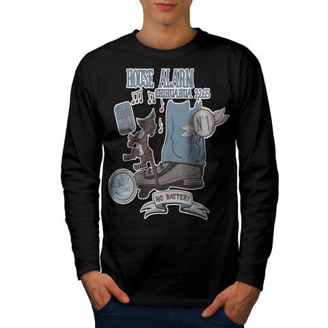 Chihuahua Home Alarm Mens Long Sleeve T-Shirt
