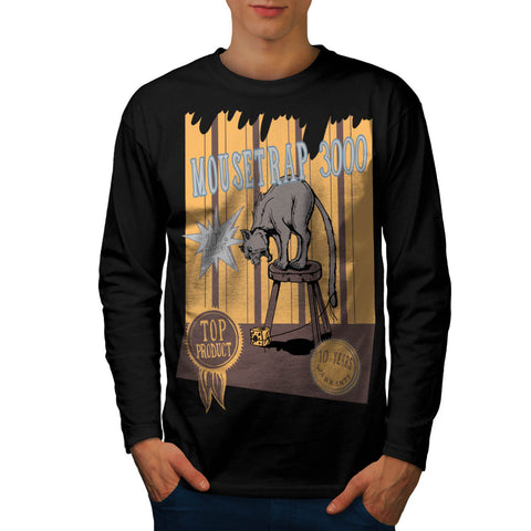 Mouse Trap Cat Bait Mens Long Sleeve T-Shirt