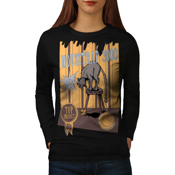 Mouse Trap Cat Bait Womens Long Sleeve T-Shirt