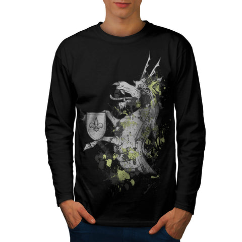 Epic Dragon Badge Mens Long Sleeve T-Shirt