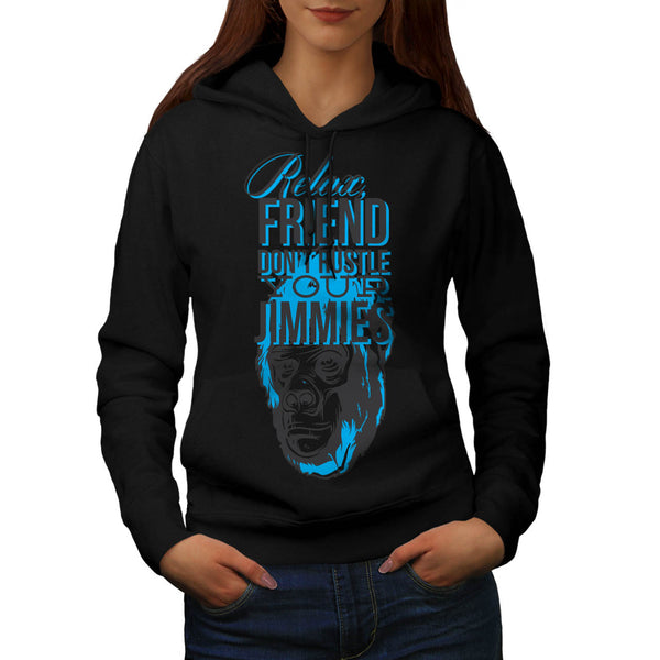 Relax Friend Monkey Womens Hoodie