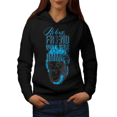 Relax Friend Monkey Womens Hoodie