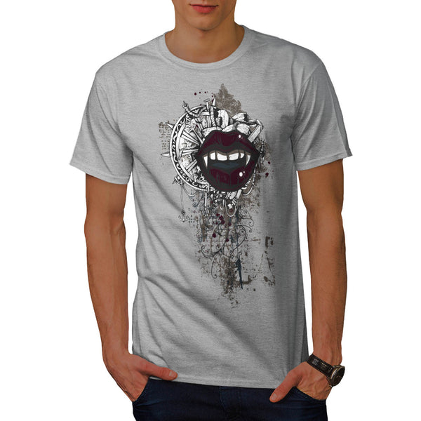 Mouth Steer Wheel Mens T-Shirt