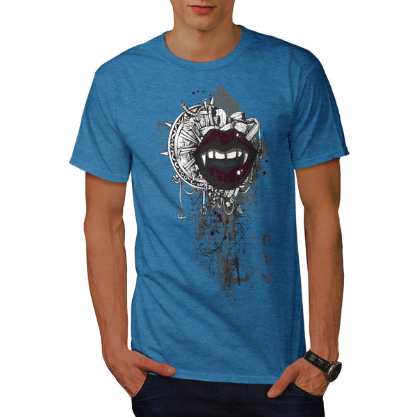 Mouth Steer Wheel Mens T-Shirt