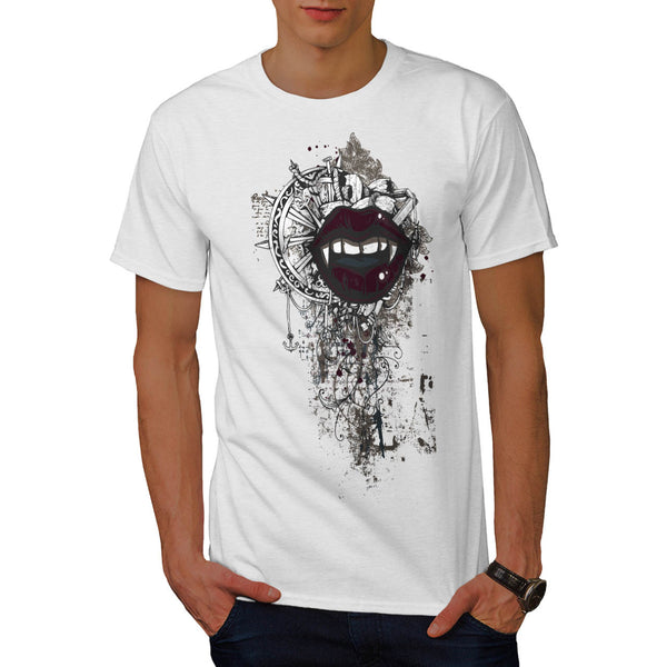 Mouth Steer Wheel Mens T-Shirt