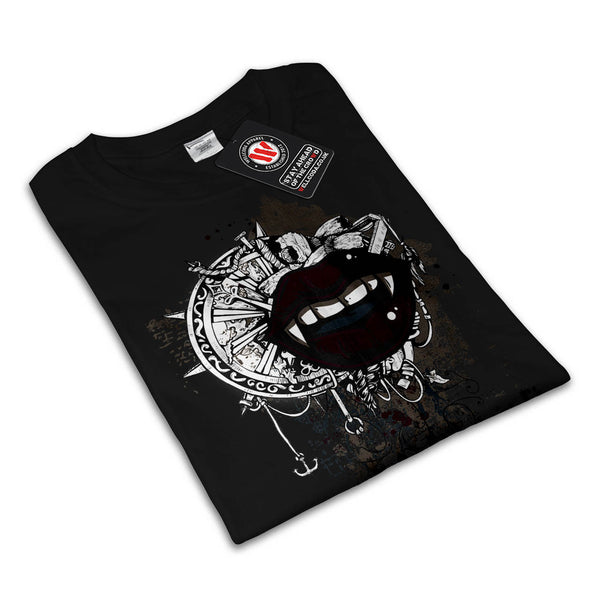 Mouth Steer Wheel Womens T-Shirt