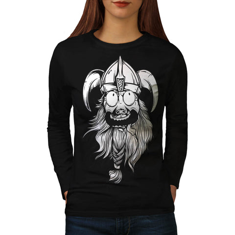 Amazing Viking Face Womens Long Sleeve T-Shirt