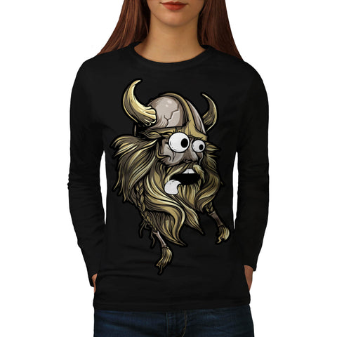 Amazing Viking Head Womens Long Sleeve T-Shirt