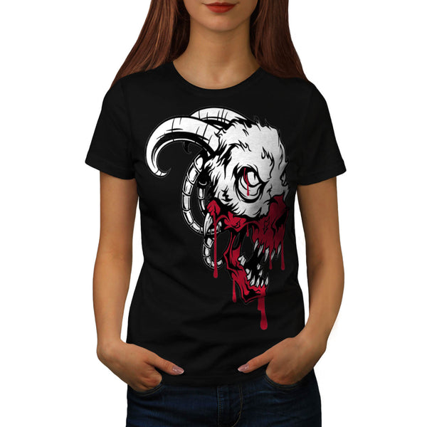 Animal Blood Skull Womens T-Shirt