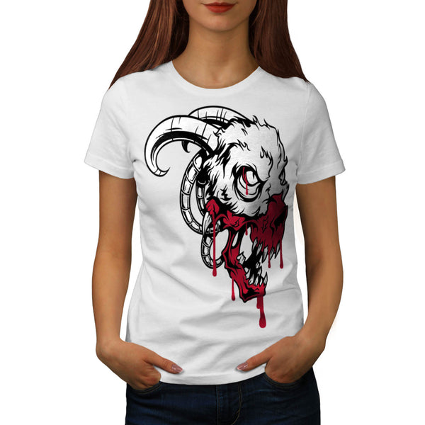 Animal Blood Skull Womens T-Shirt