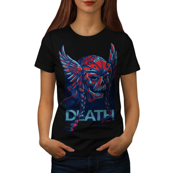 Death Skull Viking Womens T-Shirt